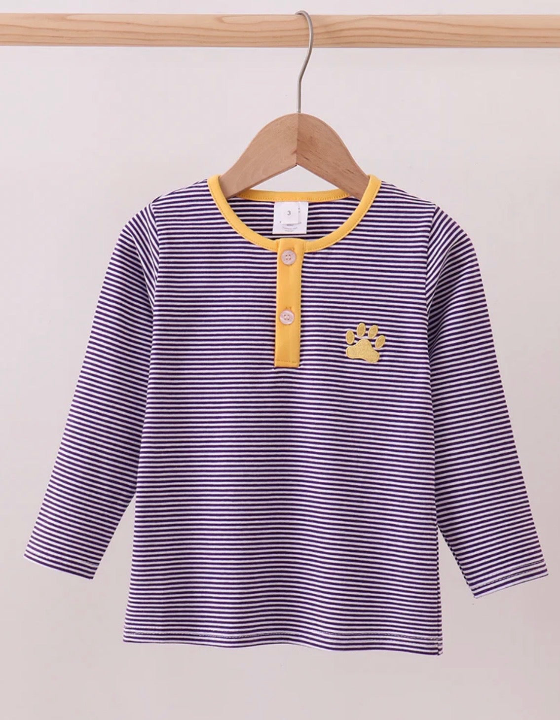 Tiger Paw-print Long Sleeve Shirt