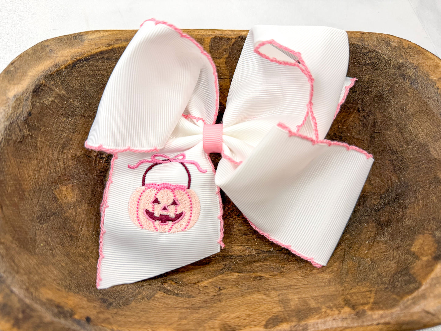 Pink JackOLantern Bow