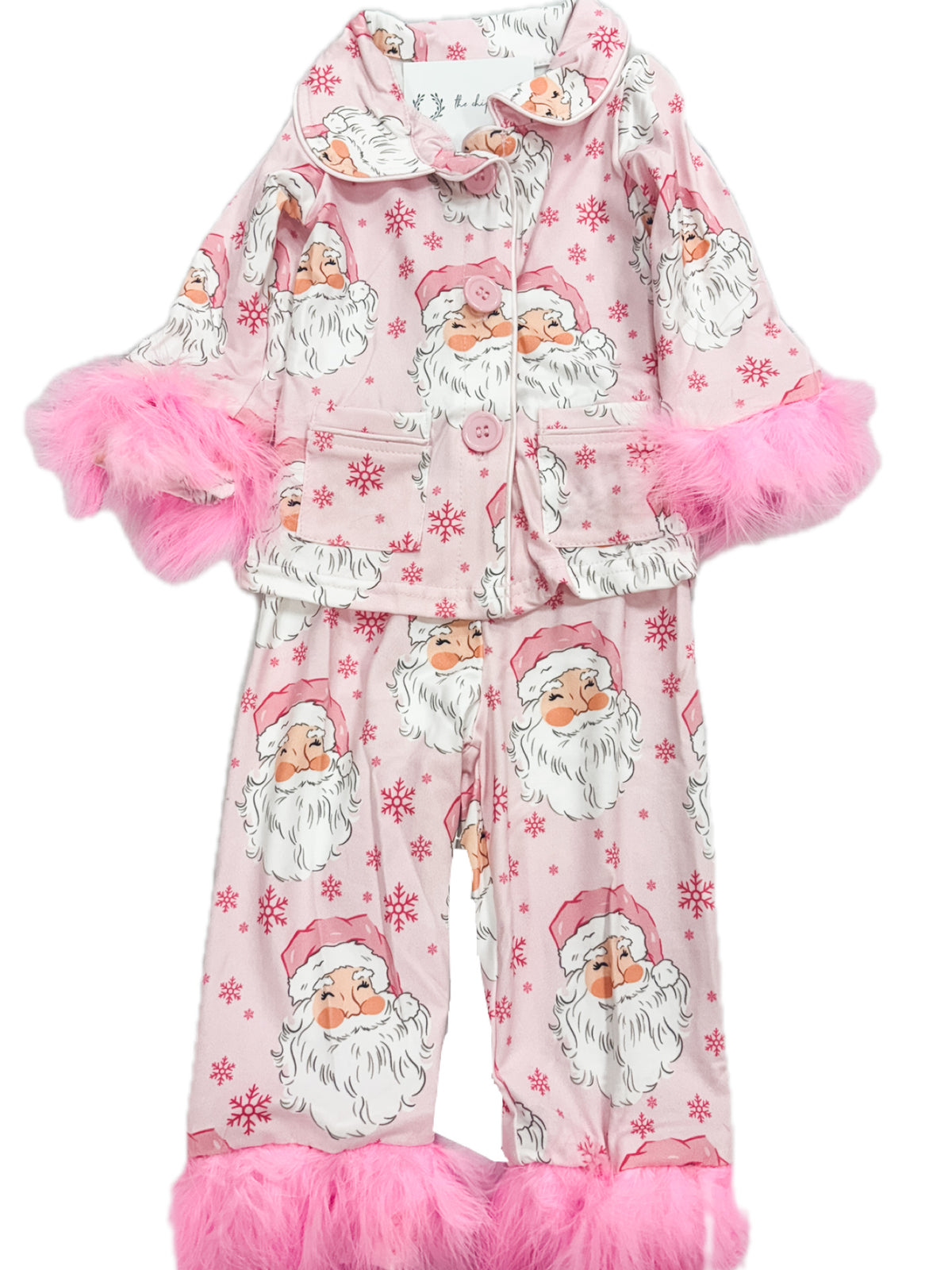 Santa Baby Feather Lounge Set