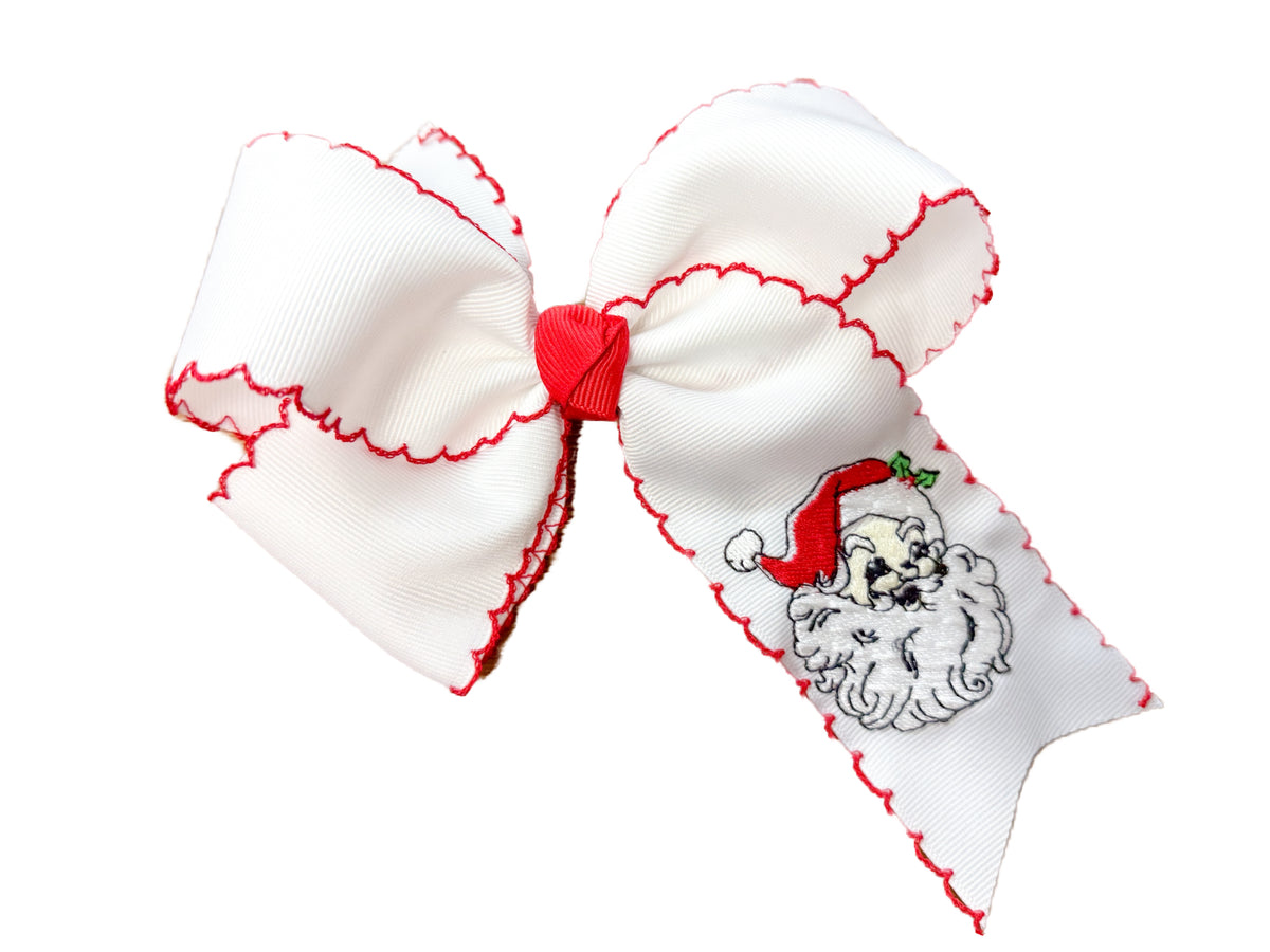 Red Vintage Santa Hair Bow