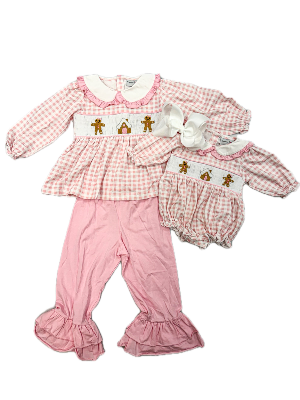 Pink Hand Smocked Gingerbread