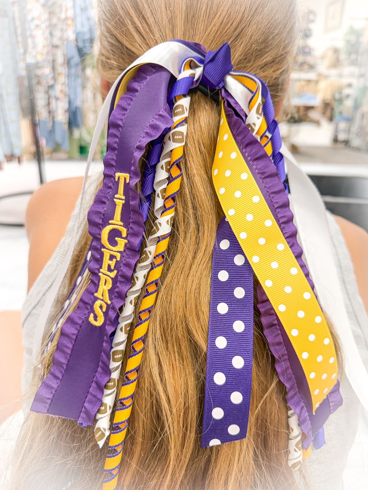 Tiger Football Hair Streamer