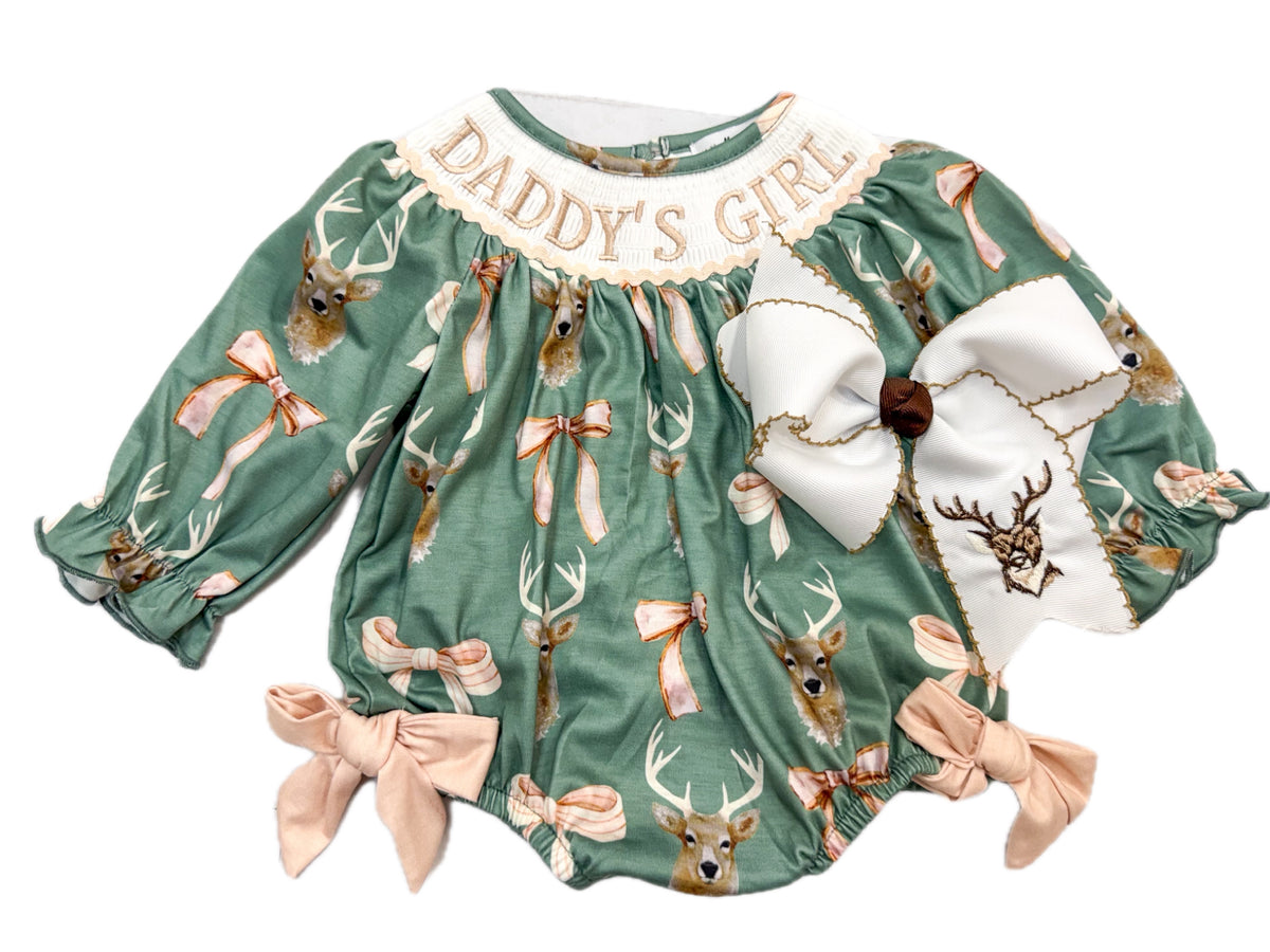 Daddy’s Girl Deer Coquette Smock