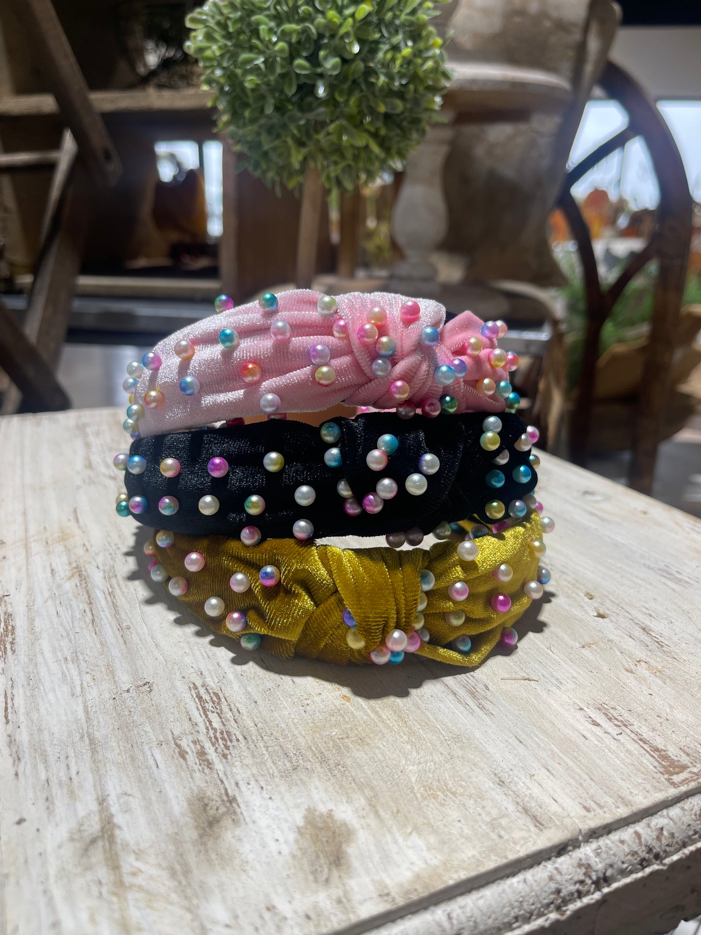 Youth Multi Color Pearl Headband