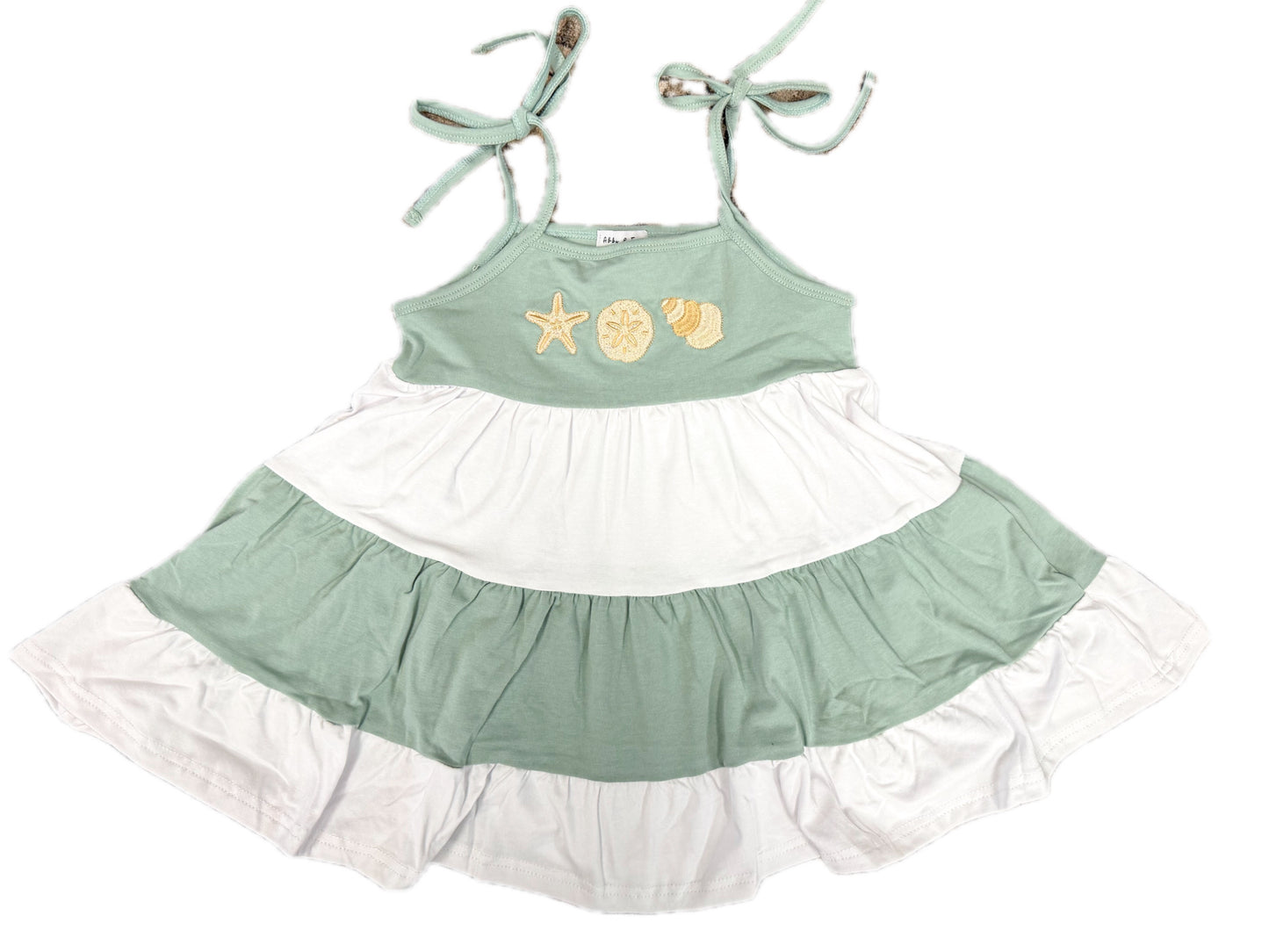 Ruffle Sage Shell Dress