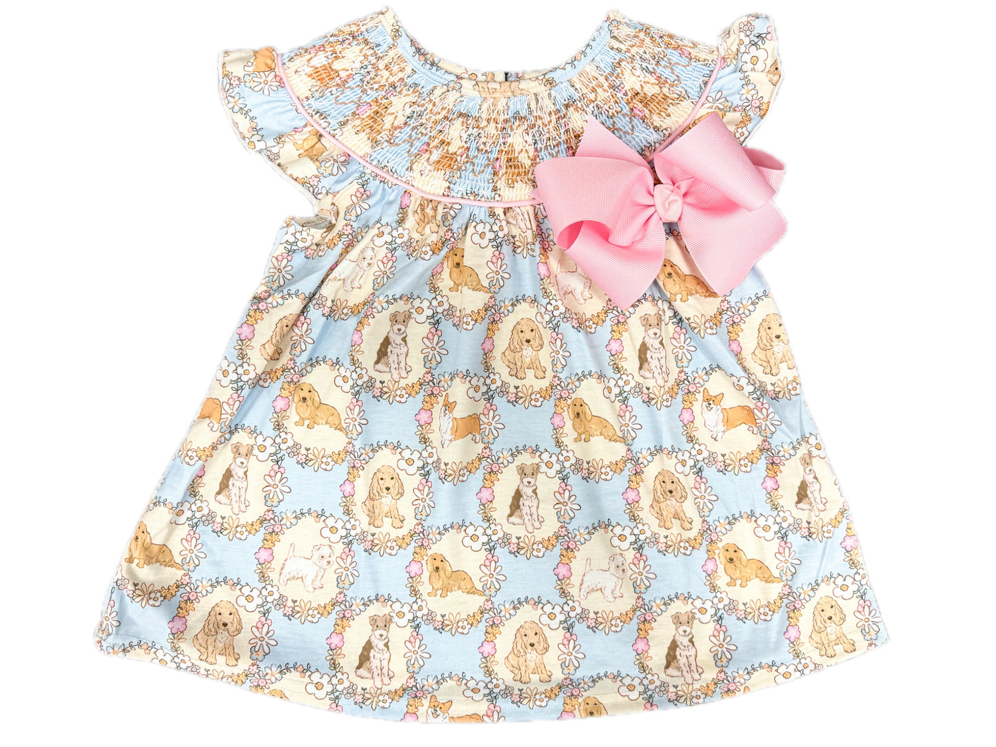 Pretty Puppy Smock Dress