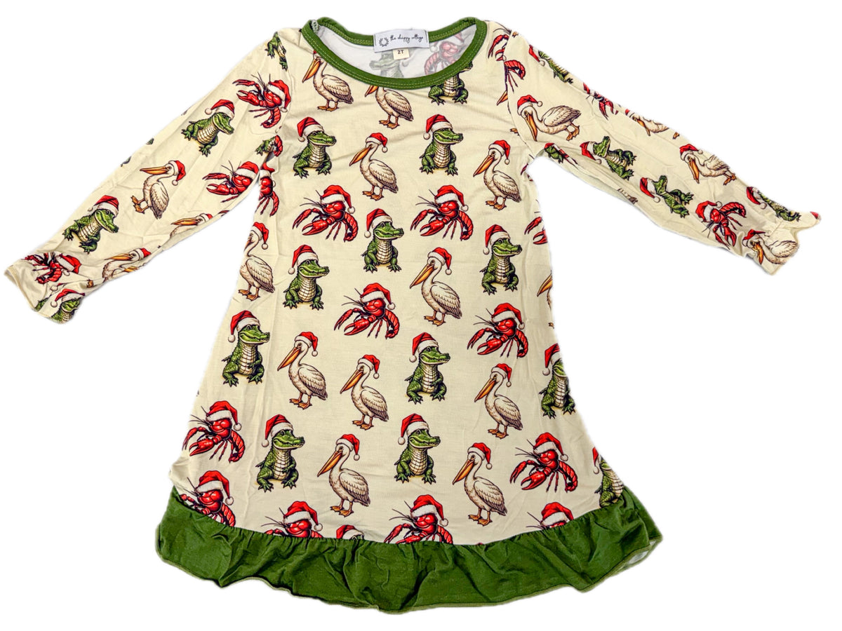 Cajun Christmas Critters Gown