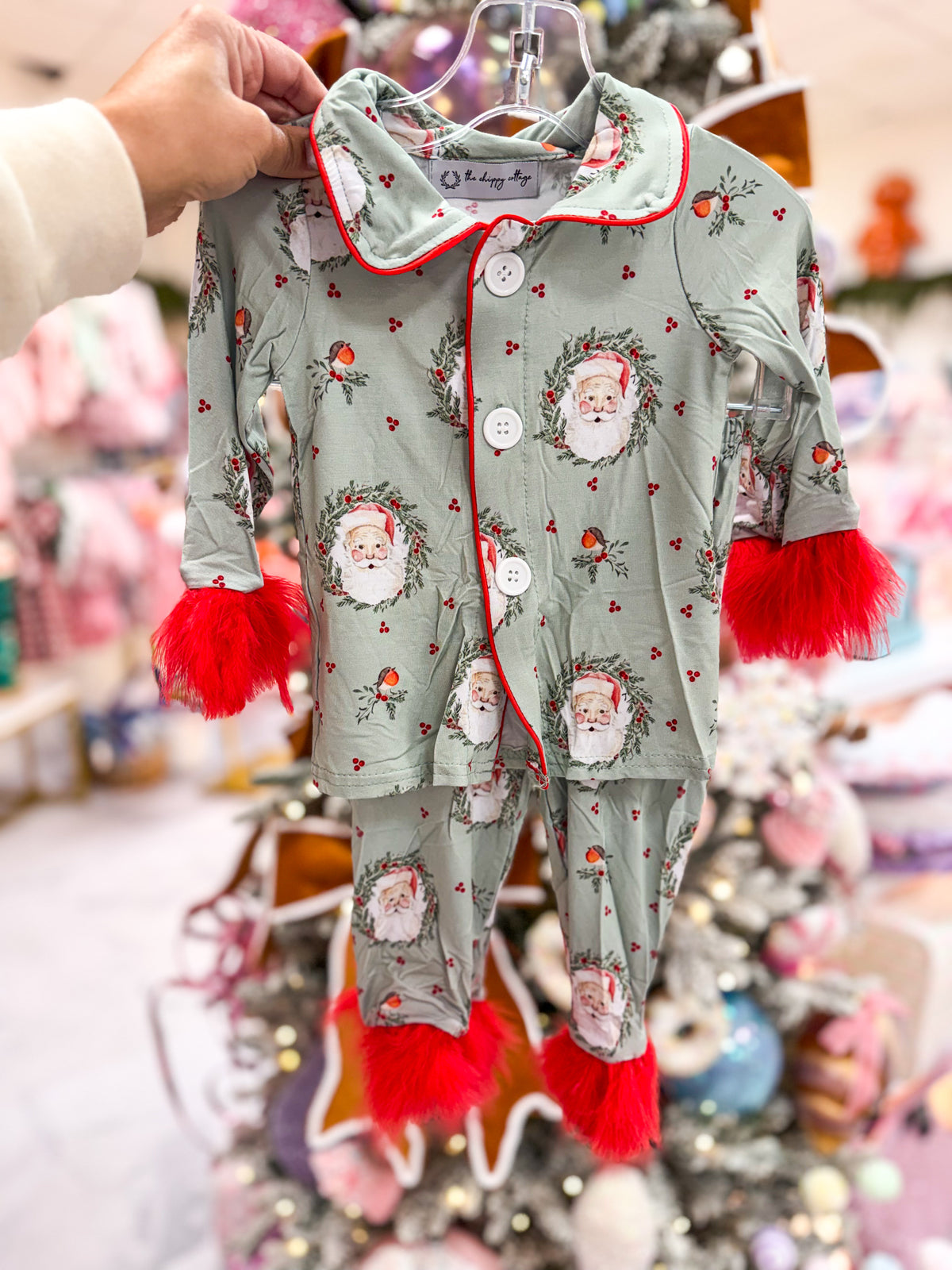 Jolly Santa Bamboo Feather Pjs