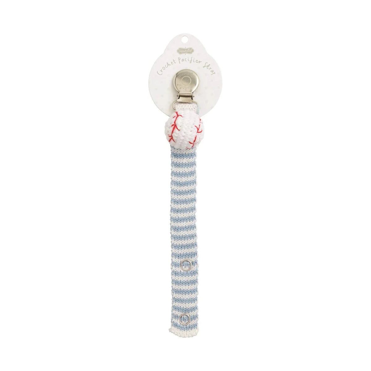 Baseball Crotchet Paci Strap