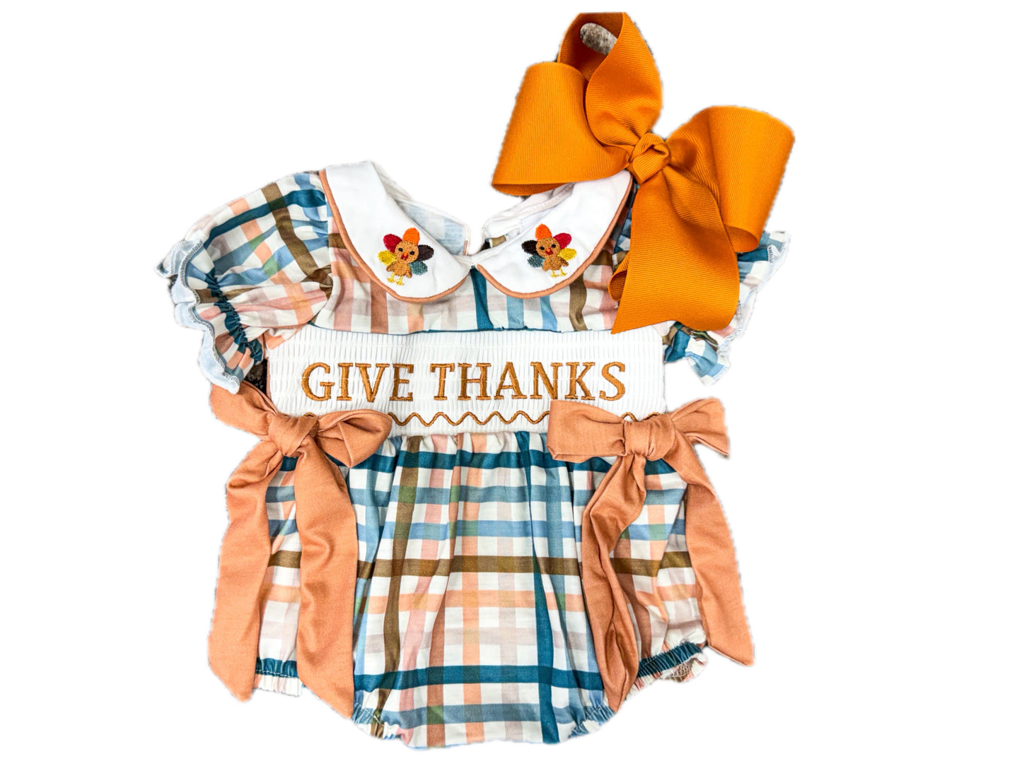 Give Thanks Plaid Bubble