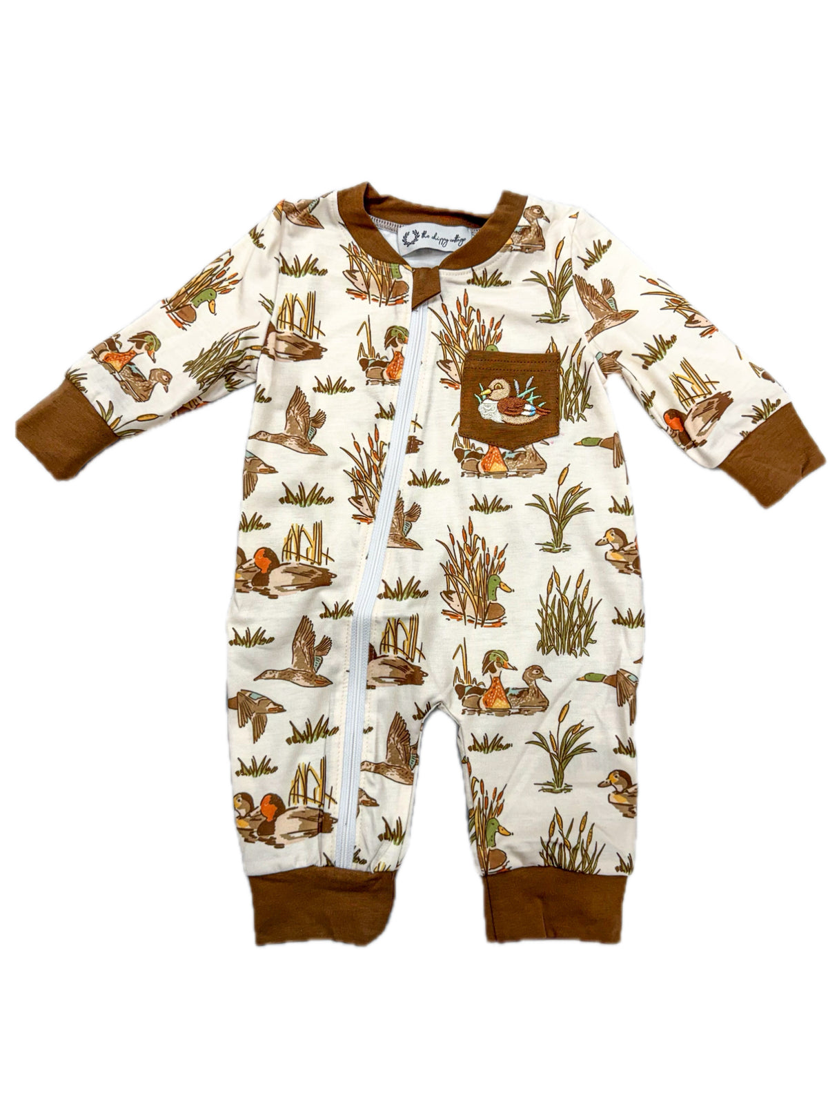 Brown Mallard Embroidered Sleeper