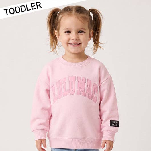 TODDLER LULU MAC LIGHT PINK PULLOVER