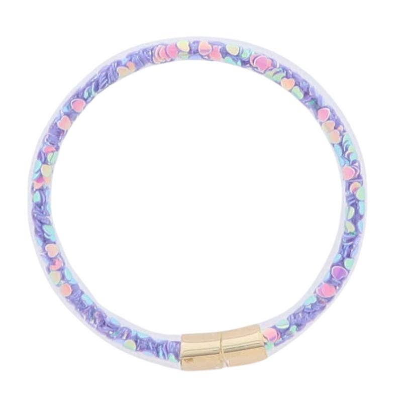 Kids Purple Confetti Bangle