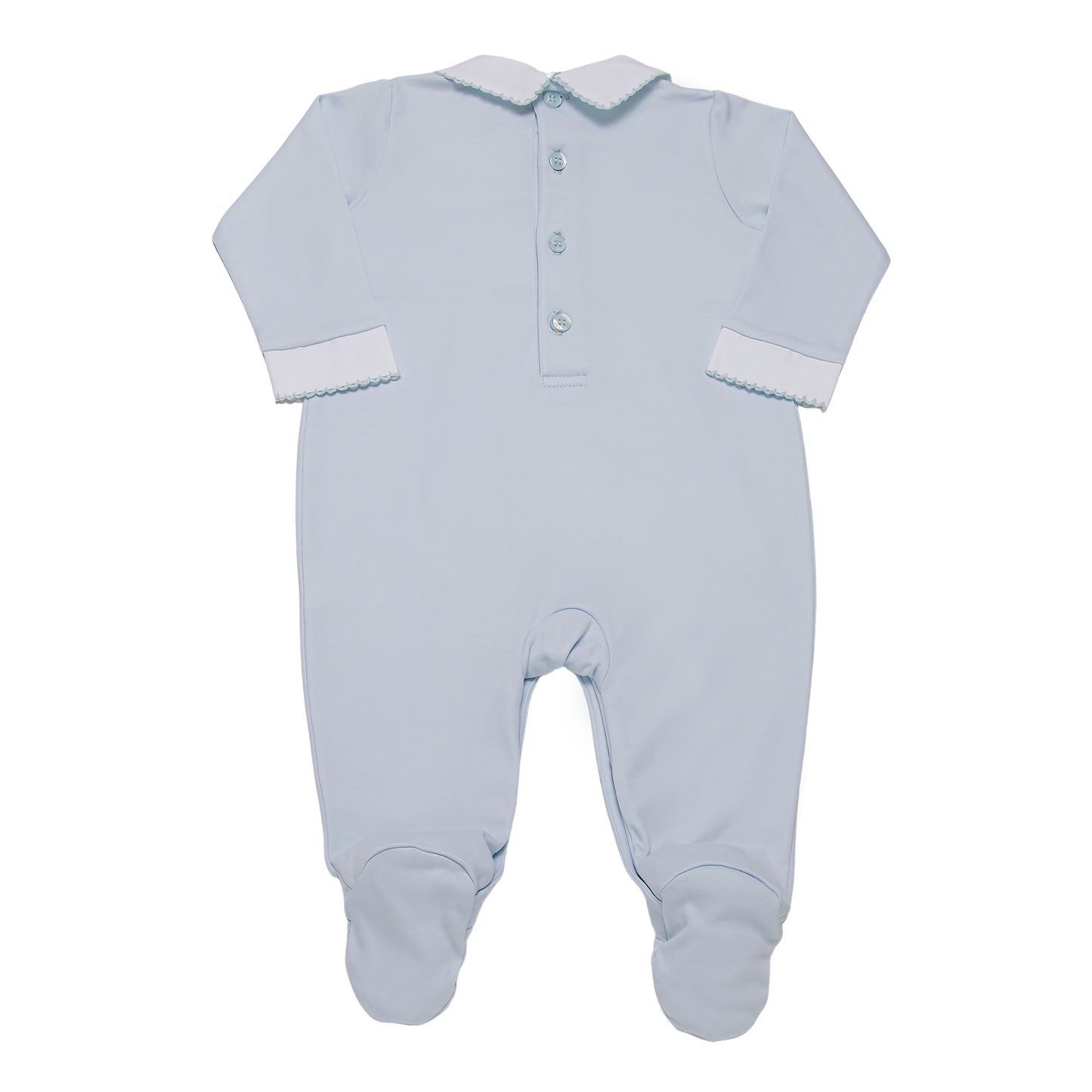 Baby Blue Points Smock Pima Jumpsuit