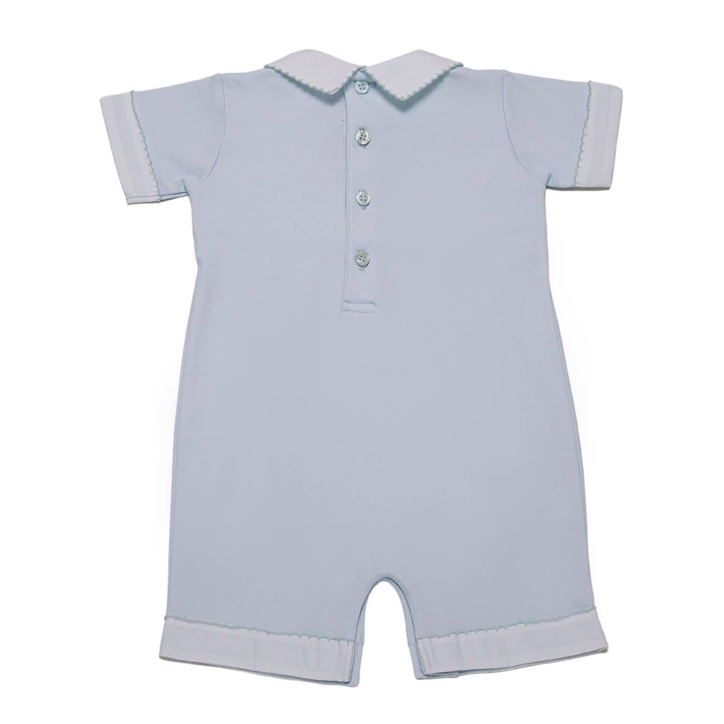 Baby Blue Points Smock Pima Romper
