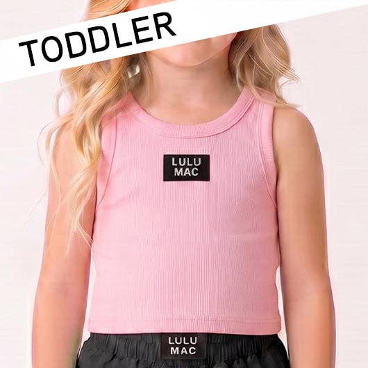 LIGHT PINK TODDLER LULU MAC SOLID TANK