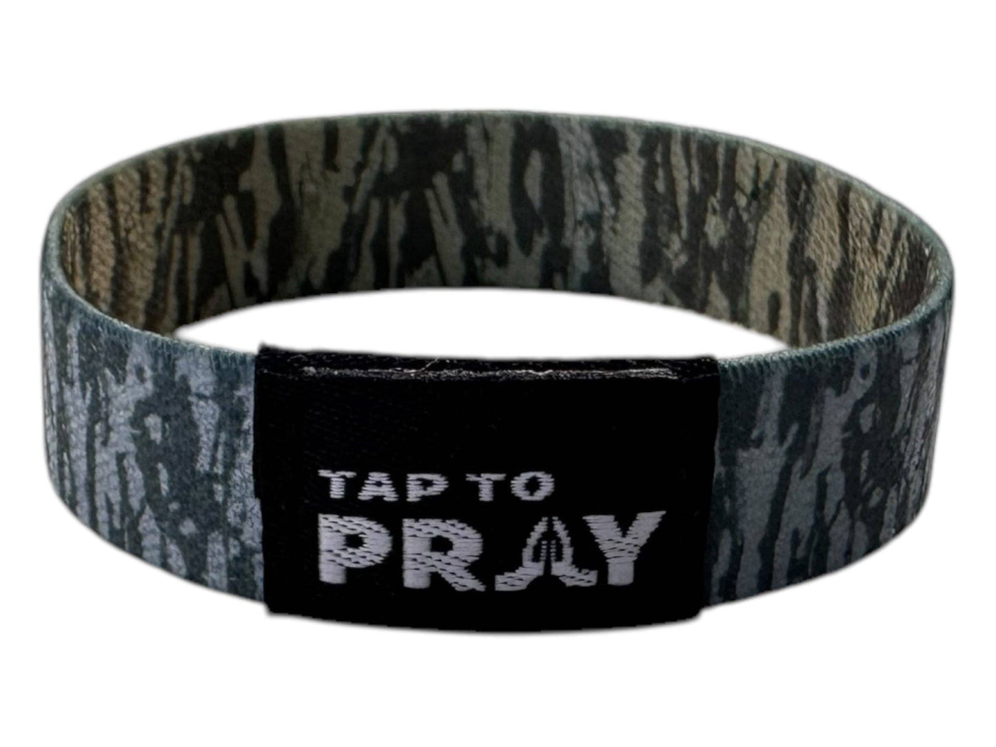 Tap To Pray™ Wristbands - Tree Bark Camo Brown & Grey