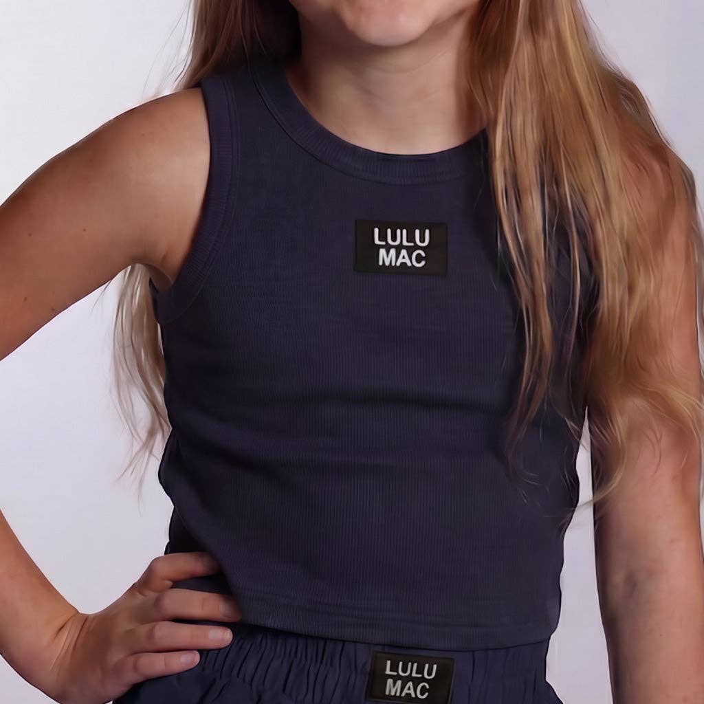 NAVY KIDS LULU MAC SOLID TANK
