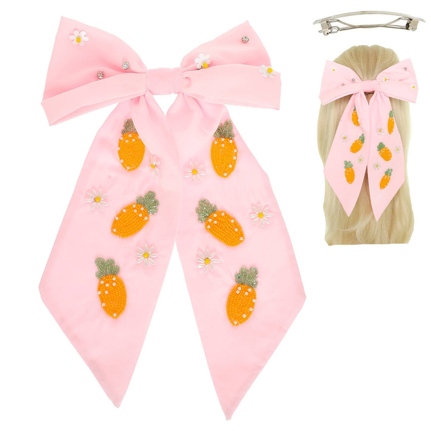 Sequin Carrot Bow