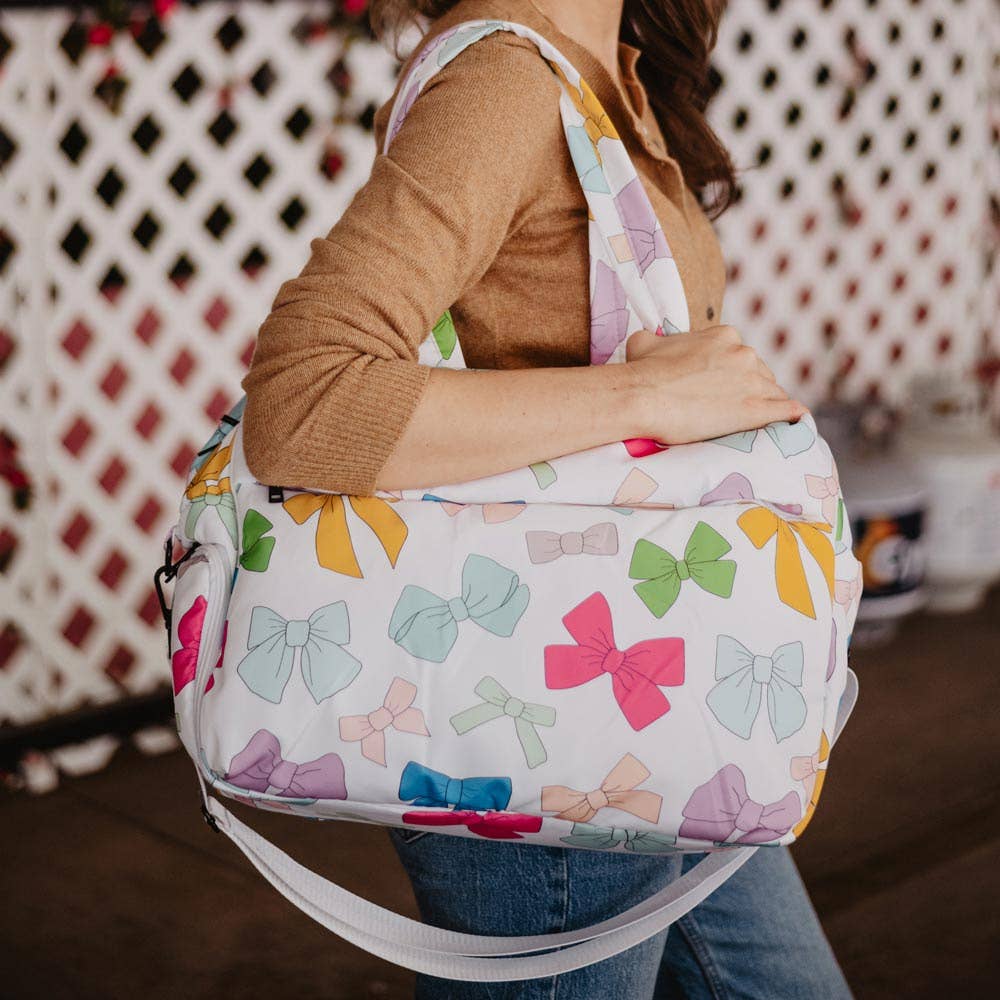 Multicolored Coquette Bows Weekender Duffel