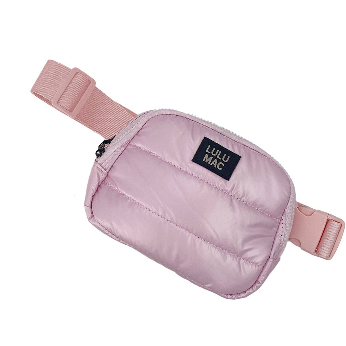 Puffer Metallic LULU MAC Belt Bag- Rose Gold