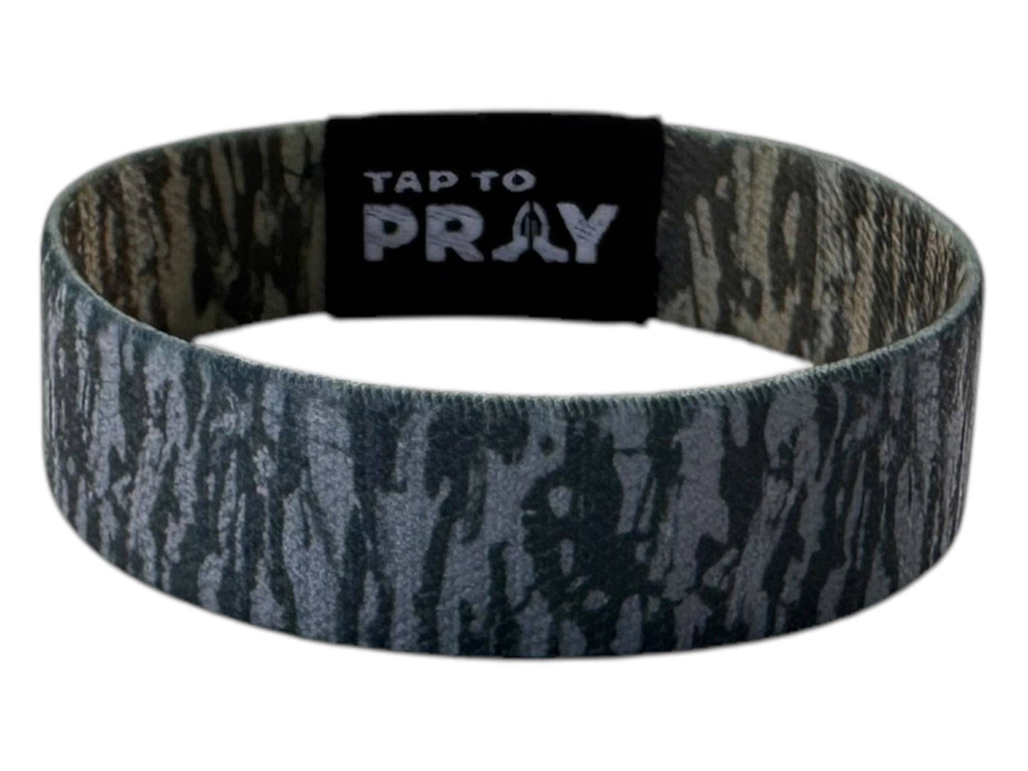 Tap To Pray™ Wristbands - Tree Bark Camo Brown & Grey
