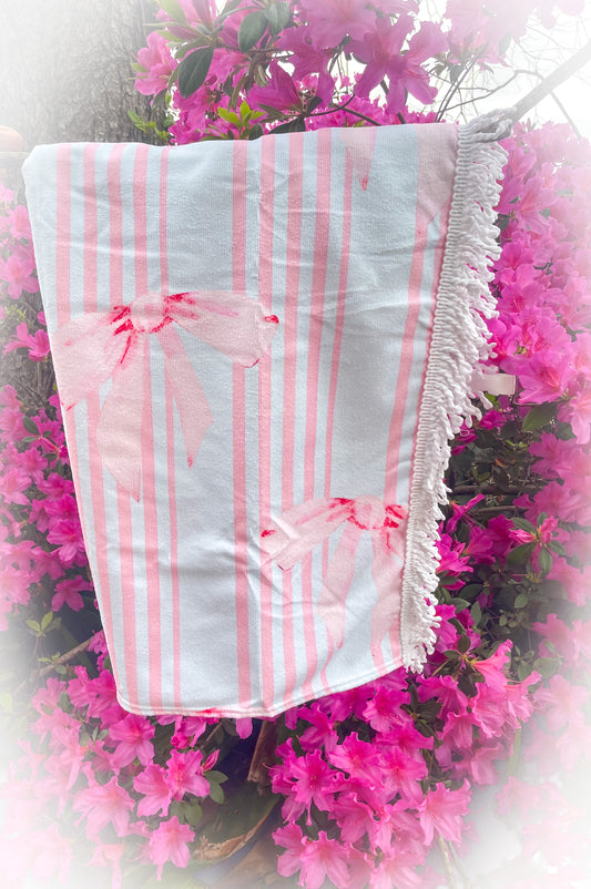 Pink Bow Towel