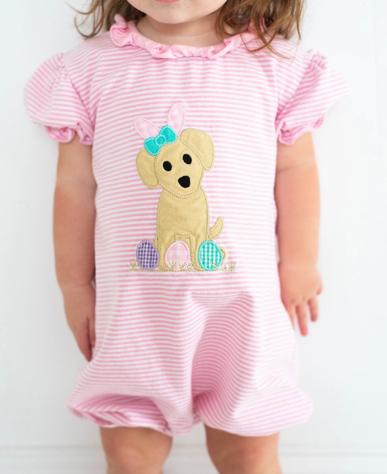 Easter Dog Pink Romper