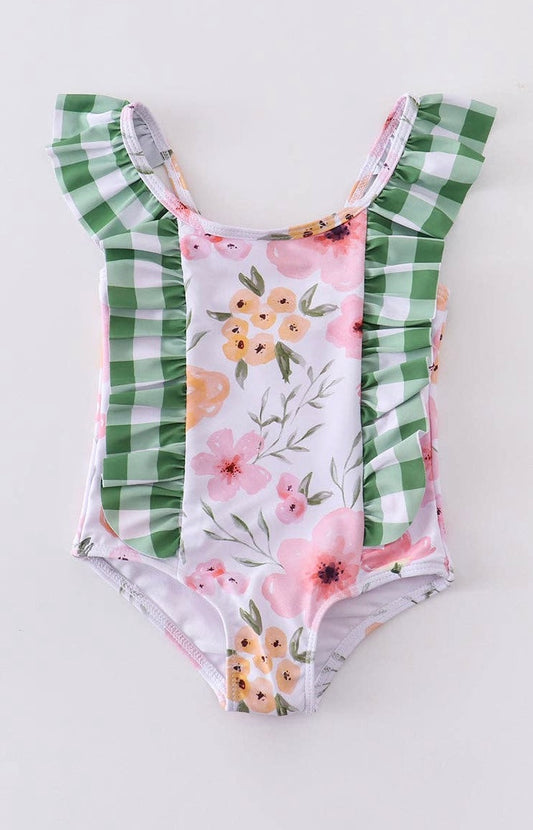 Pink Floral Swimsuit