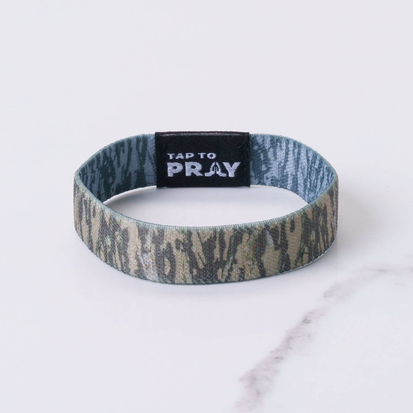 Tap To Pray™ Wristbands - Tree Bark Camo Brown & Grey