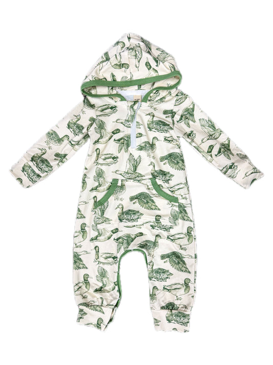 Green Mallard Hooded Romper
