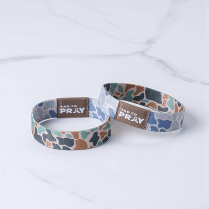 Tap To Pray™ Wristbands - River Rock Camo Classic & Sage