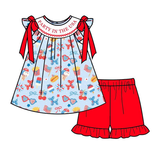 Party in the USA Smocked Short Set PRE•ORDER