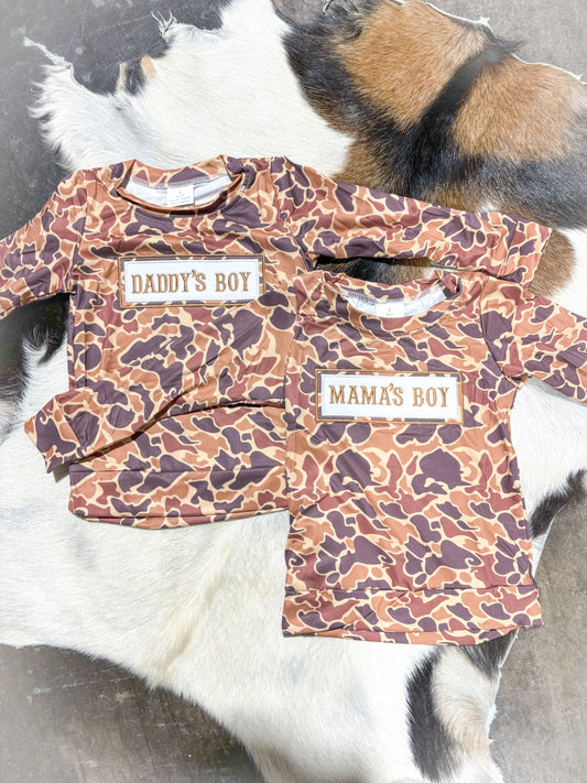 Mama/Daddy Boy Camo Pullover