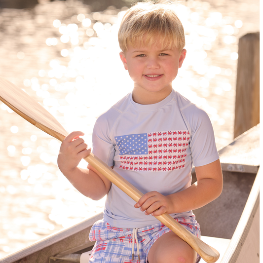 Boys Swim Rashguard - Coastal Crab