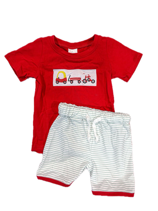 Boy Red Toy Short Set