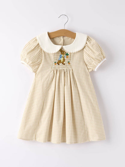 Brown Rabbit Plaid Dress