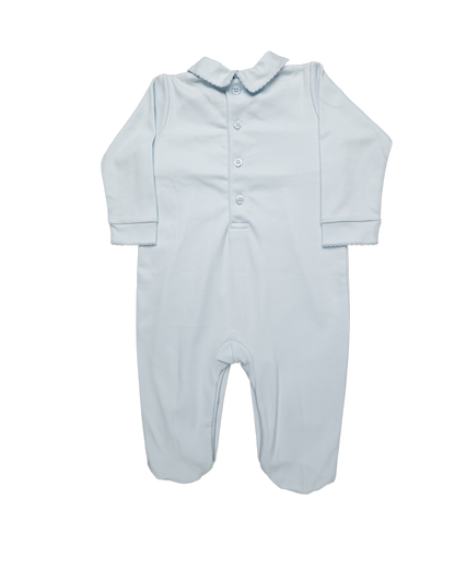 Baby Sweet Bear Boy Open Back Pima Jumpsuit