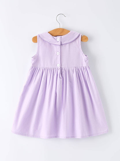 Collared Purple Floral Dress