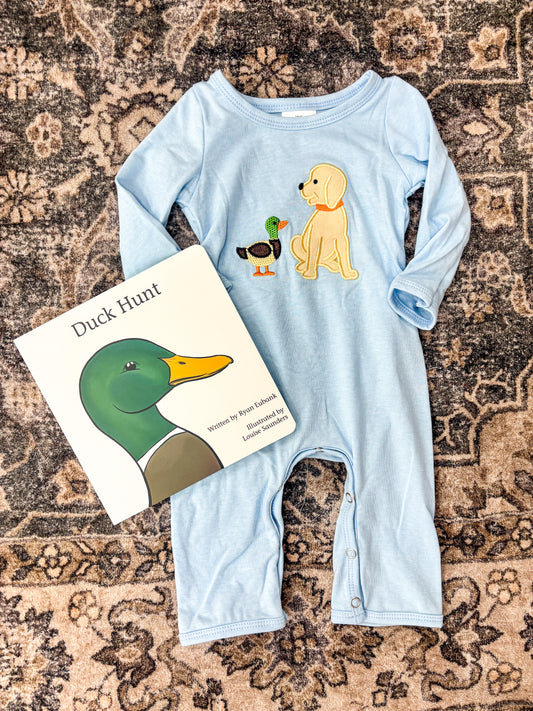 Baby Blue Mallard & Pup Romper