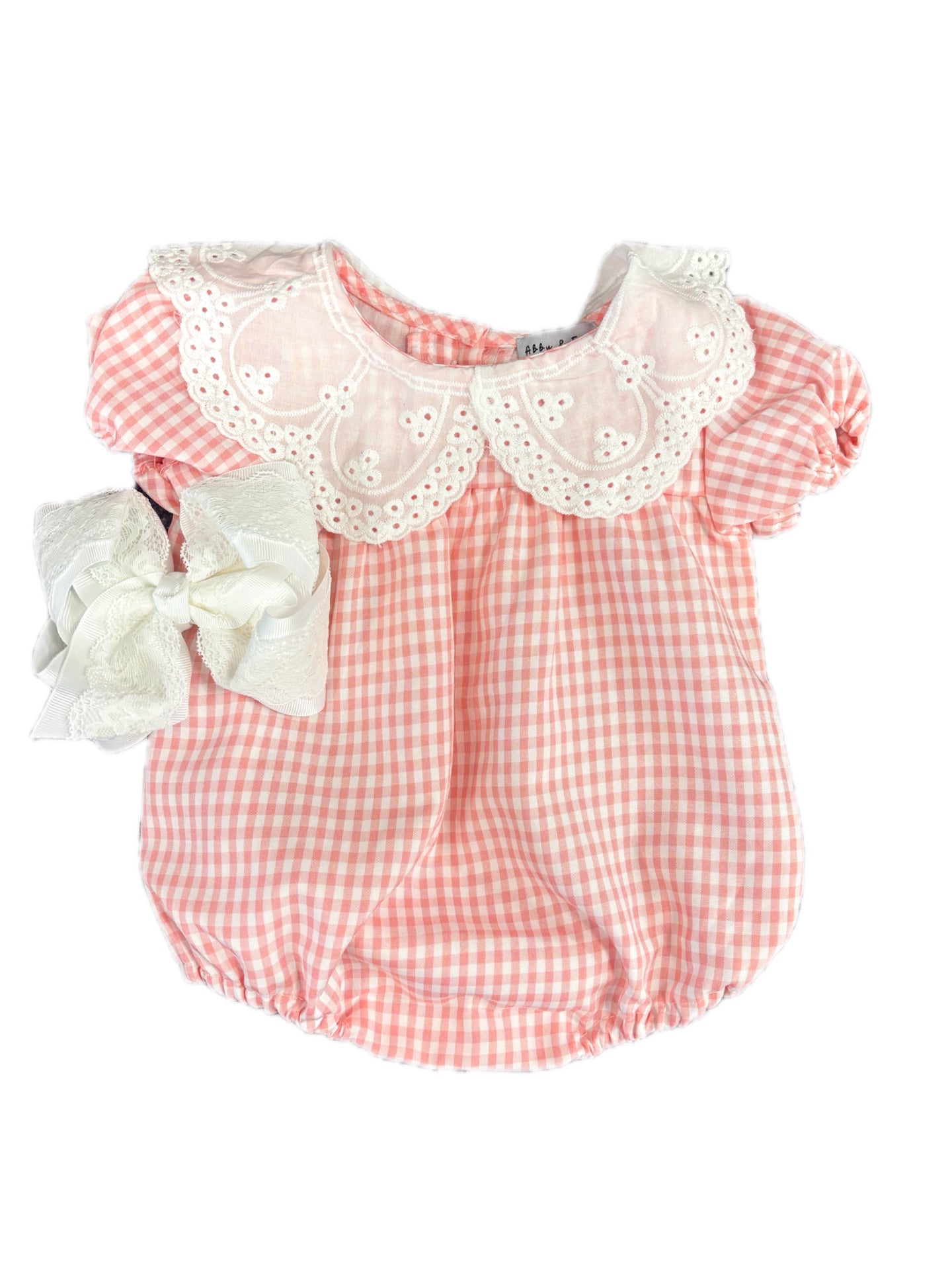 Pink Gingham Lace Bubble