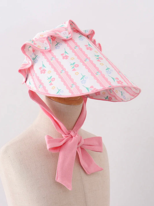 Pink Floral Bonnet
