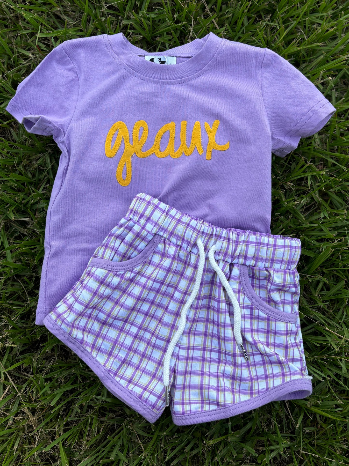 Geaux Plaid Short Set