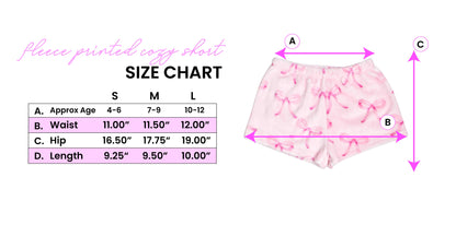 Orchid Floral Bow Cozy Shorts