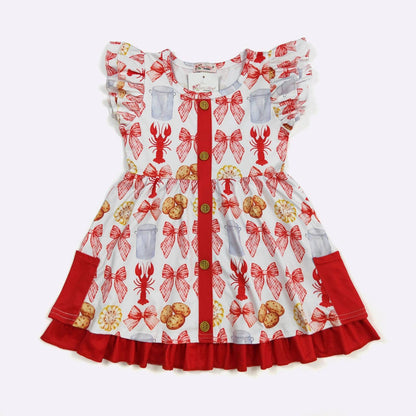 Crawfish Coquette Girls Dress