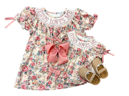 Jesus Loves Me Vintage Floral