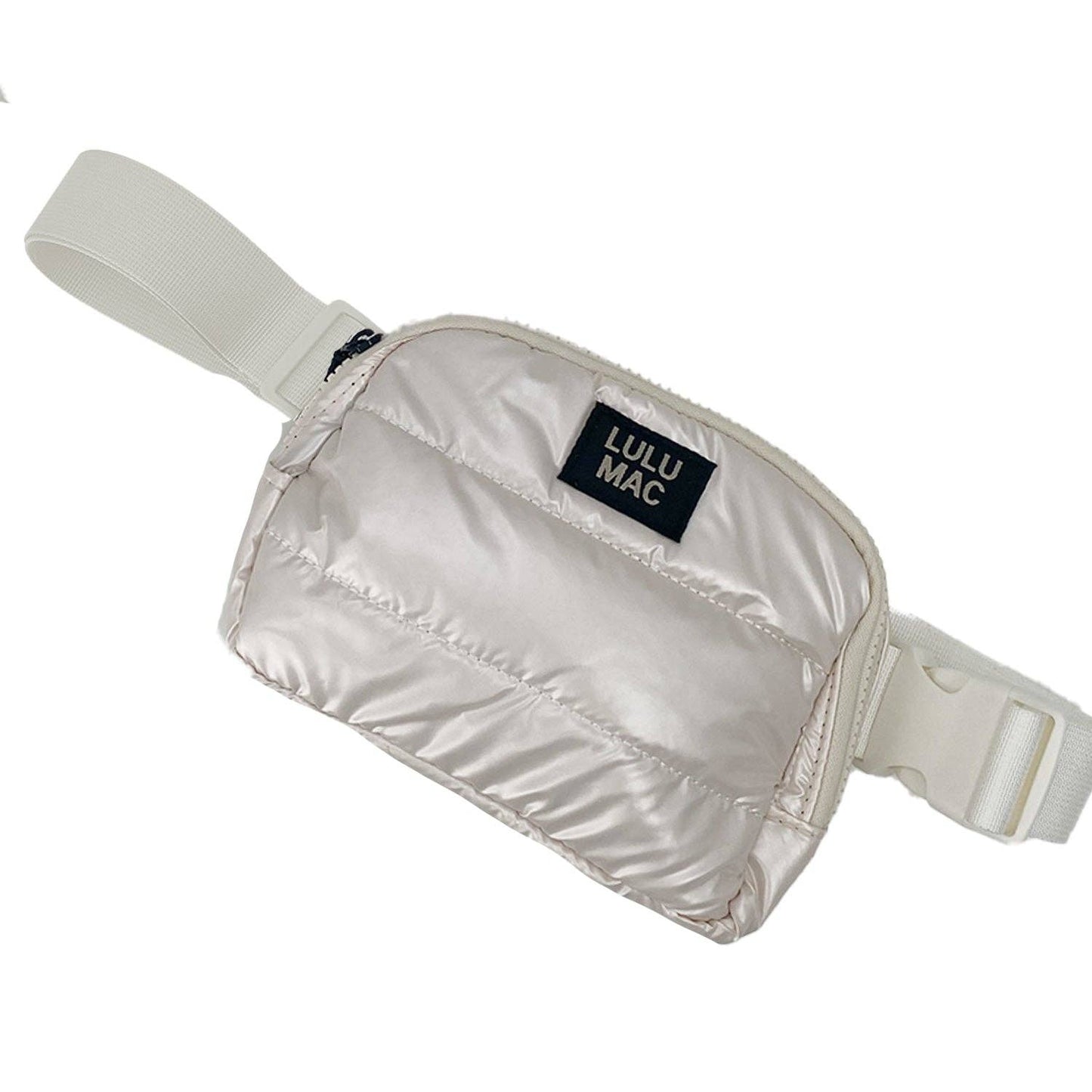 Puffer Metallic LULU MAC Belt Bag- Off-White