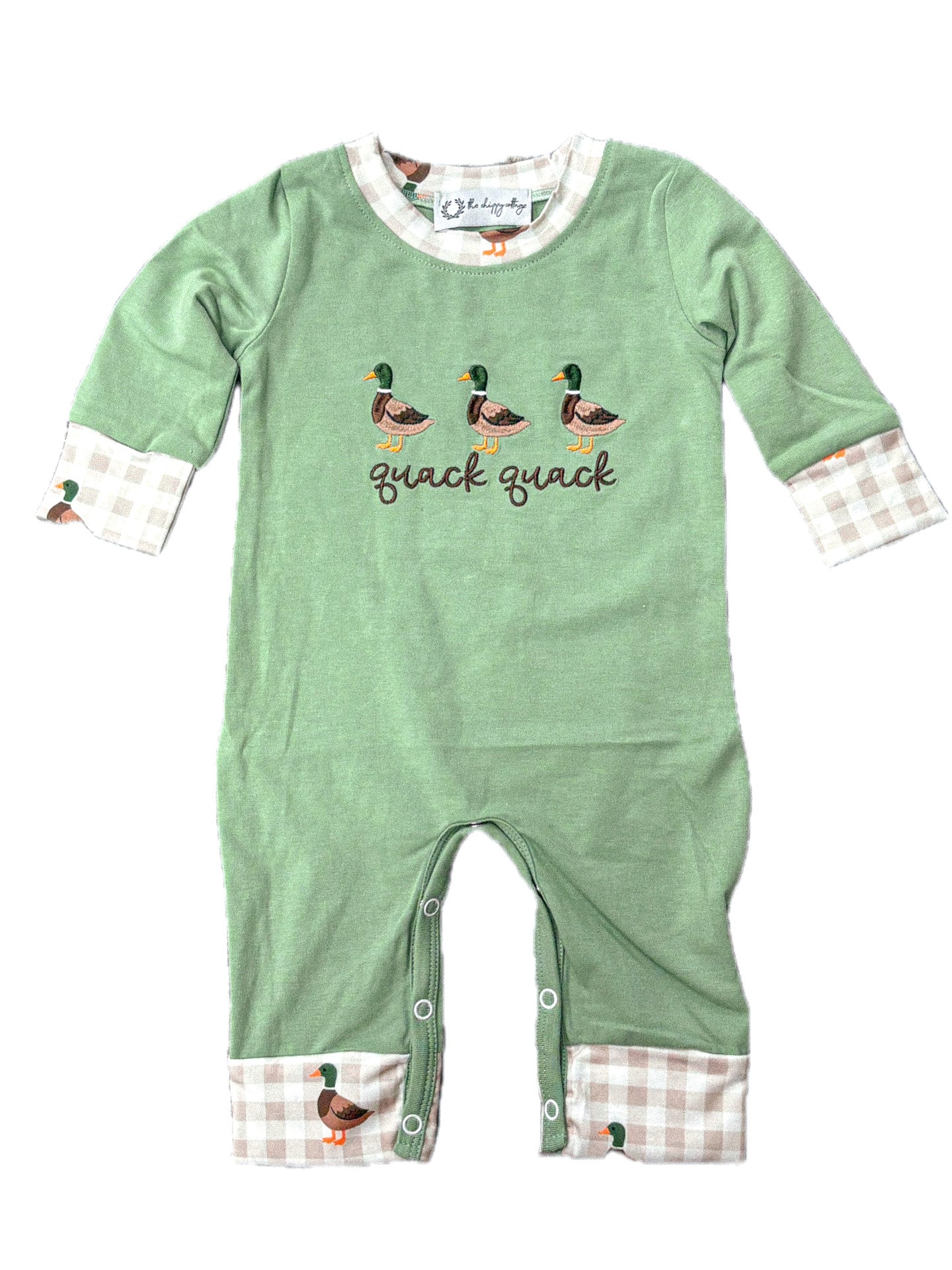 Plaid Quack Romper