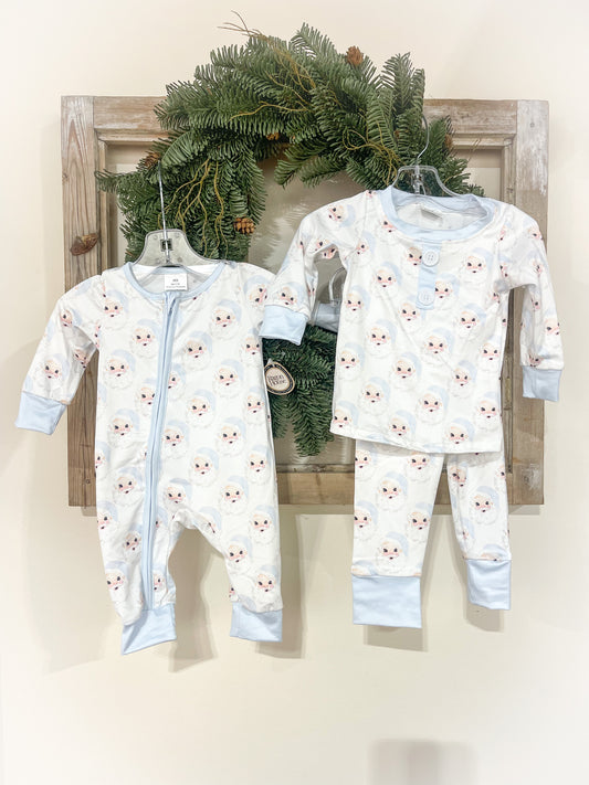 Vintage Santa Blue Set