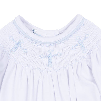 Forever Blessed Bishop Gown - White Light Blue